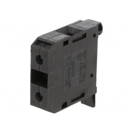 Conector de Îmbinare Șine 4-25mm2 1 Pistă 2 Borne Negru TS35