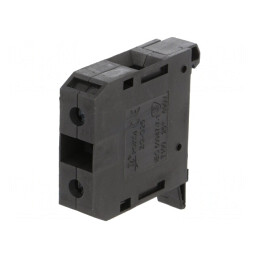 Conector de Îmbinare Șine 4-25mm2 1 Pistă 2 Borne Negru TS35 | Electronic-mag.ro | Componente Electronice