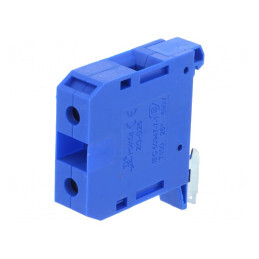 Conector Șine 4-25mm² 1 Pista 2 Borne Albastru TS35