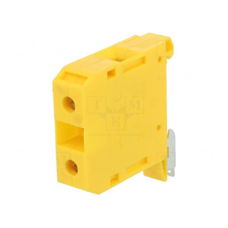 Conector de Șine Galben 4-25mm2 2 Borne TS35 | Electronic-mag.ro | Componente Electronice