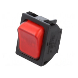 Comutator Basculant ON-OFF 10A/250VAC cu Lumină Roșie | Electronic-mag.ro | Componente Electronice