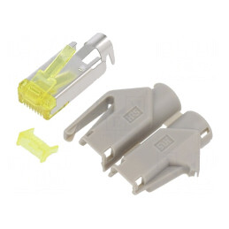 Mufă RJ45 Cat6a Aurită 8p8c 27-24AWG | Electronic-mag.ro | Componente Electronice