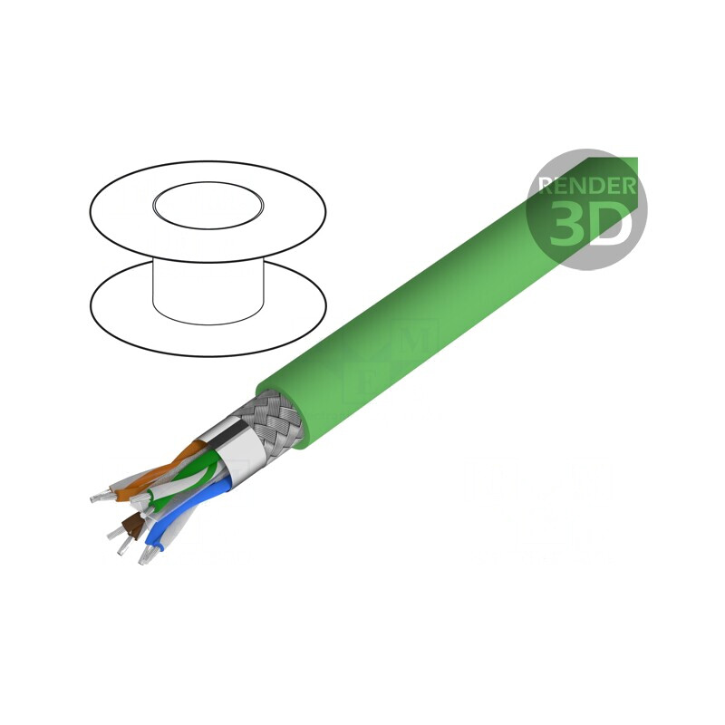 Cablu ETHERLINE Cat.6 SF/UTP 4x2x26AWG | Electronic-mag.ro | Componente Electronice