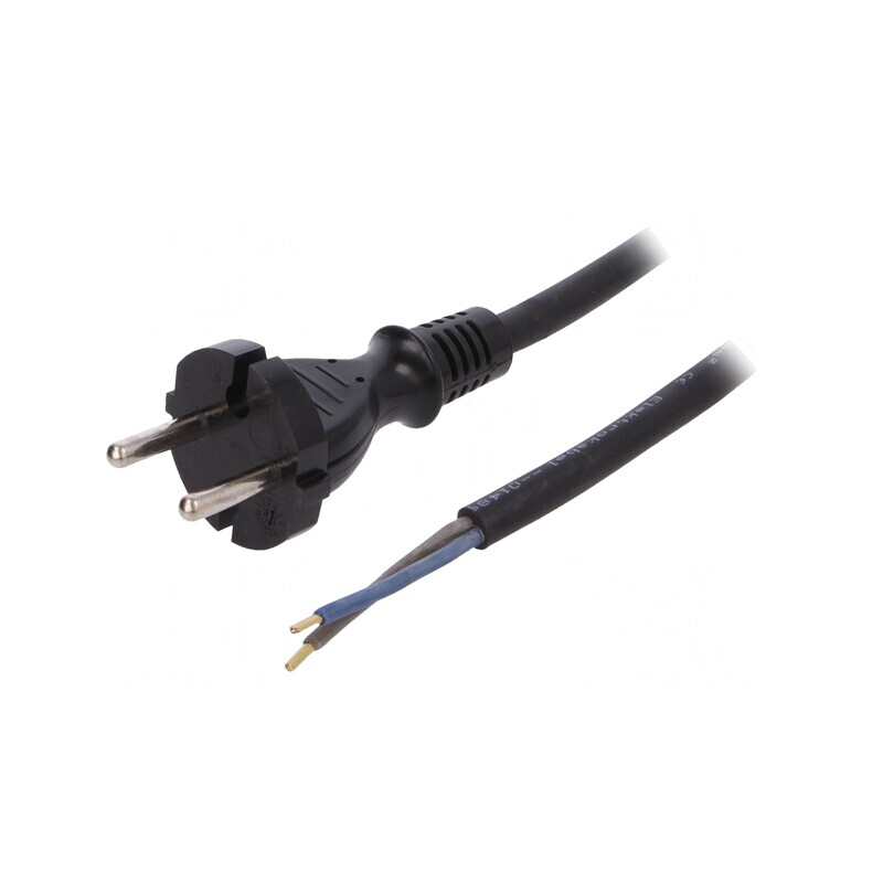 Cablu Electric 2x1,5mm2 4m Negru 16A | Electronic-mag.ro | Componente Electronice
