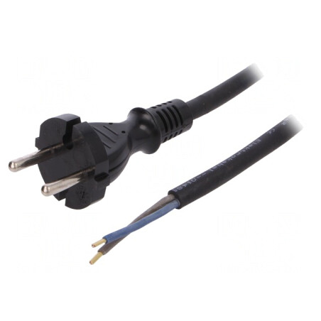 Cablu Electric 2x1,5mm2 4m Negru 16A | Electronic-mag.ro | Componente Electronice