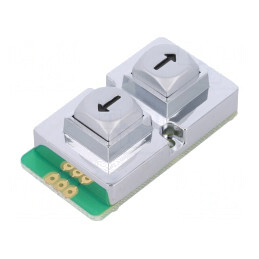 Tastatură Metalică 2 Butoane Rezistență Mecanică 1 Milion Cicuri | Electronic-mag.ro | Componente Electronice