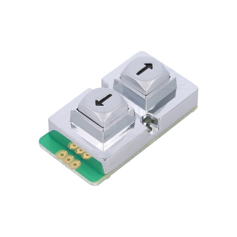 Tastatură Metalică 2 Butoane Rezistență Mecanică 1 Milion Cicuri | Electronic-mag.ro | Componente Electronice