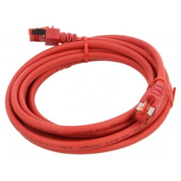 Patch Cord S/FTP Cat6 LSZH Roșu 3m 27AWG | Electronic-mag.ro | Componente Electronice