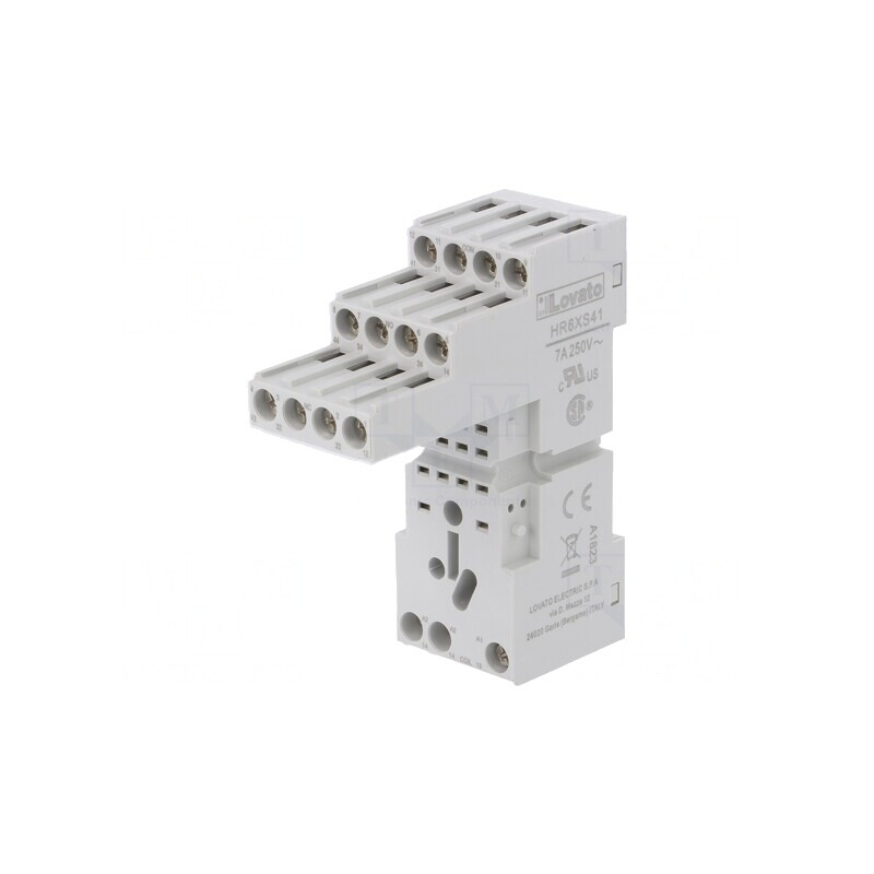 Stativ PIN 14 10A 250VAC pentru șină DIN HR60 | Electronic-mag.ro | Componente Electronice