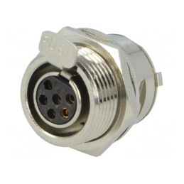 Soclu XLR mini mamă 6 pini pentru lipire | Electronic-mag.ro | Componente Electronice