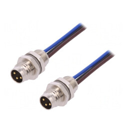 Conector M8 Tată 3-Pin 0,2m Filet Exterior Rotativ