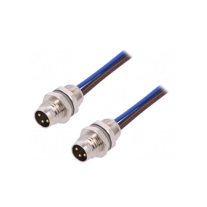 Conector M8 Tată 3-Pin 0,2m Filet Exterior Rotativ | Electronic-mag.ro | Componente Electronice