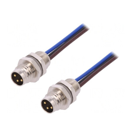 Conector M8 Tată 3-Pin 0,2m Filet Exterior Rotativ | Electronic-mag.ro | Componente Electronice