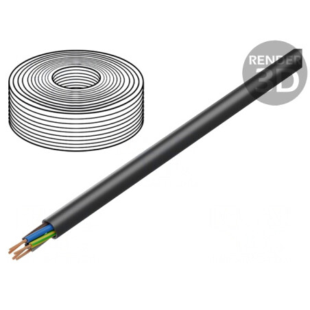 Cablu Electric Negru 5G4mm2 Rotund Cu Gumă | Electronic-mag.ro | Componente Electronice