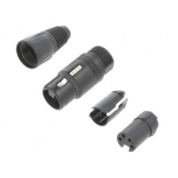 Mufă XLR Mamă 4 Pin Zinc pentru Cablu | Electronic-mag.ro | Componente Electronice
