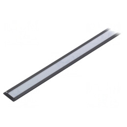 Profil Aluminiu Negru 1m pentru Module LED Lăptoase GROOVE10