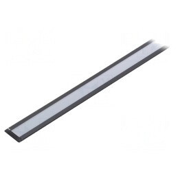 Profil Aluminiu Negru 1m pentru Module LED Lăptoase GROOVE10 | Electronic-mag.ro | Componente Electronice