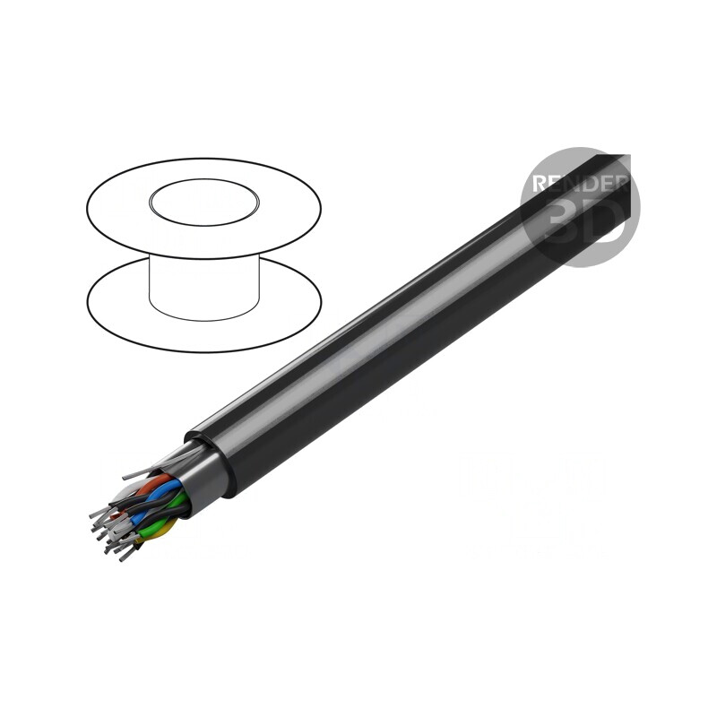 Cablu RS232 ecranat, 8x2x24AWG, Cu, PVC crom | Electronic-mag.ro | Componente Electronice