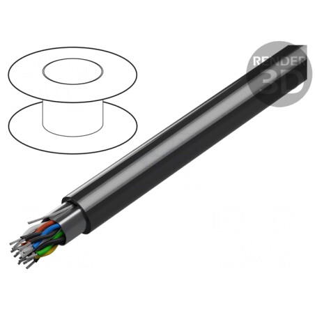 Cablu RS232 ecranat, 8x2x24AWG, Cu, PVC crom | Electronic-mag.ro | Componente Electronice