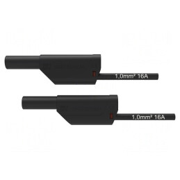 Cablu de măsurare 16A cu mufe banană 4mm | Electronic-mag.ro | Componente Electronice