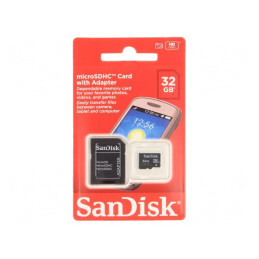 Card de memorie microSDHC 32GB cu adaptor SD