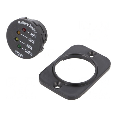 Voltmetru LED Negru 7-33V pentru Panou | Electronic-mag.ro | Componente Electronice