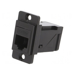 Adaptor DUALSLIM Ethernet 5e 8p8c în unghi 29mm | Electronic-mag.ro | Componente Electronice