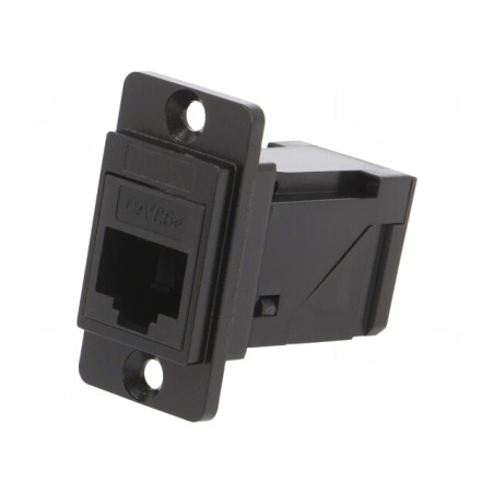 Adaptor DUALSLIM Ethernet 5e 8p8c în unghi 29mm | Electronic-mag.ro | Componente Electronice