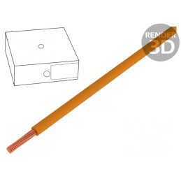 Cablu Electric Litat Cu PVC 25mm² Portocaliu 100m | Electronic-mag.ro | Componente Electronice