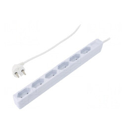 Prelungitor 6 Prize 250V 15A Alb | Electronic-mag.ro | Componente Electronice