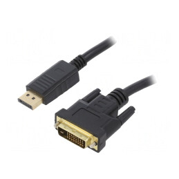 Cablu DisplayPort la DVI-D 1.8m Negru | Electronic-mag.ro | Componente Electronice