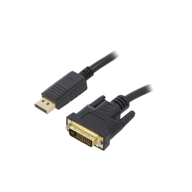 Cablu DisplayPort la DVI-D 1.8m Negru | Electronic-mag.ro | Componente Electronice