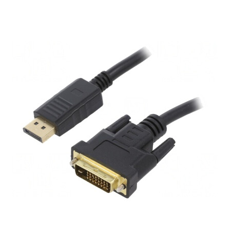 Cablu DisplayPort la DVI-D 1.8m Negru | Electronic-mag.ro | Componente Electronice