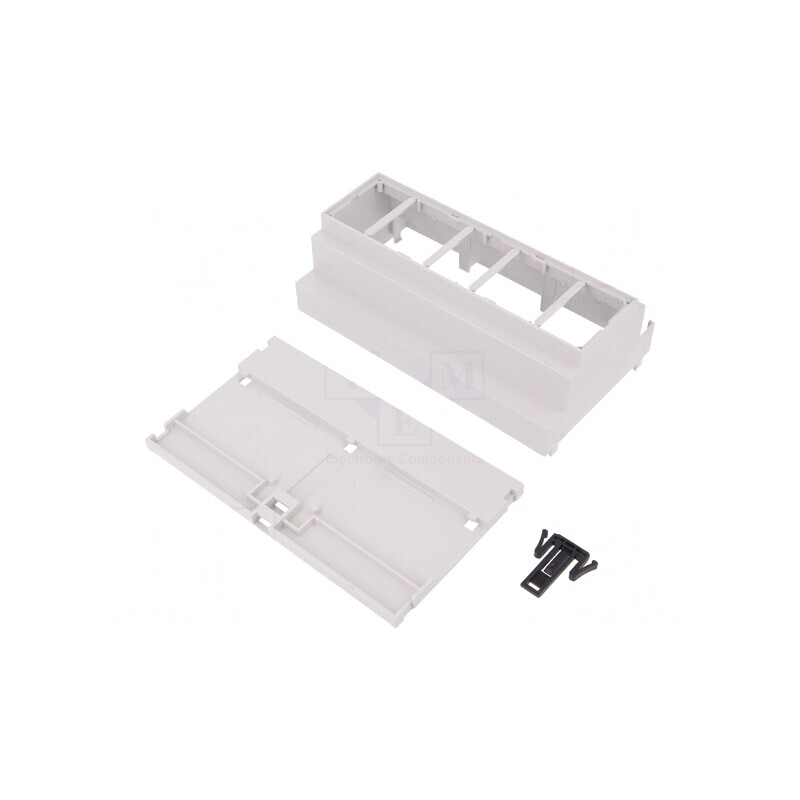 Carcasă DIN 90x159x53mm Gri | Electronic-mag.ro | Componente Electronice