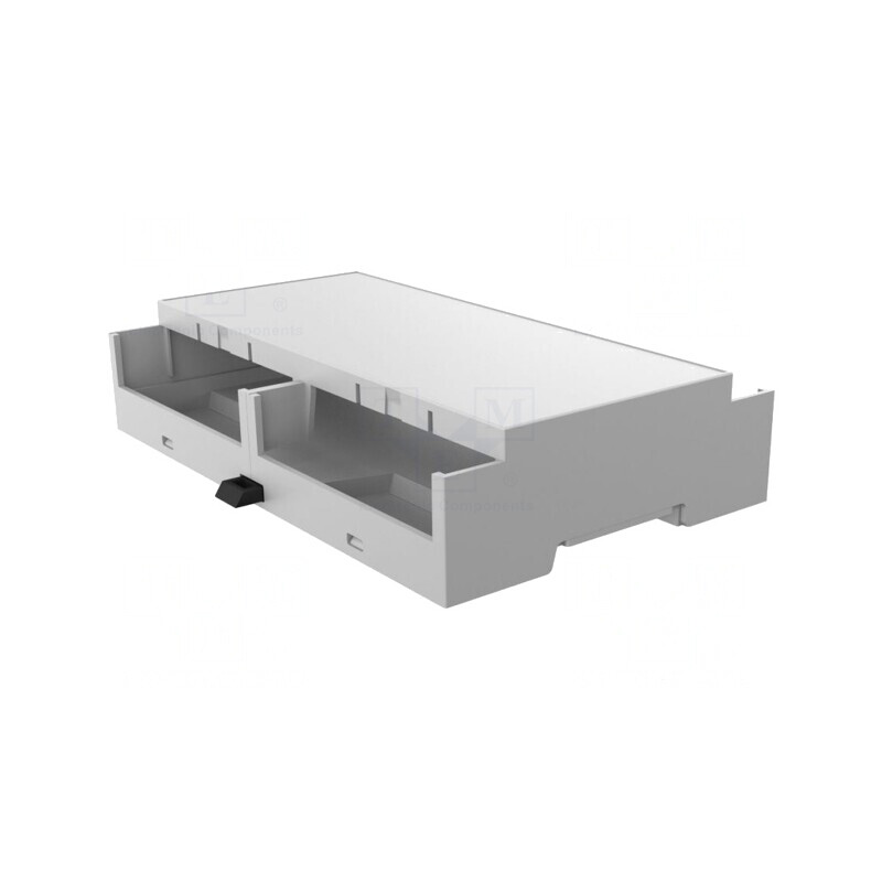 Carcasă pentru șină DIN gri, 90x142x32mm, 8 module | Electronic-mag.ro | Componente Electronice Carcasă pentru șină DIN gri, 90x142x32mm, 8 module | Electronic-mag.ro | Componente Electronice