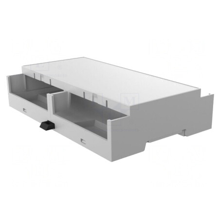 Carcasă pentru șină DIN gri, 90x142x32mm, 8 module | Electronic-mag.ro | Componente Electronice