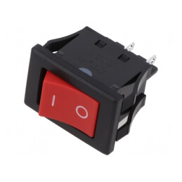 Întrerupător Bascule DPST Roșu IP67 10A 250VAC 30VDC | Electronic-mag.ro | Componente Electronice