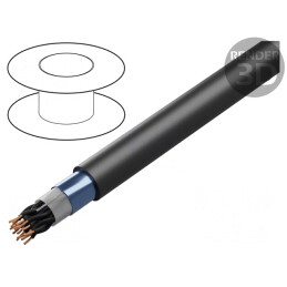 Cablu BiT 500 Ecranat Negru 12x2x1mm2 Folie Al-PET