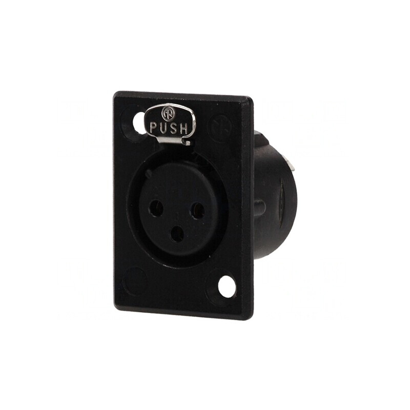Soclu XLR Mamă 3 Pin cu Buton Negru 16A | Electronic-mag.ro | Componente Electronice Soclu XLR Mamă 3 Pin cu Buton Negru 16A | Electronic-mag.ro | Componente Electronice