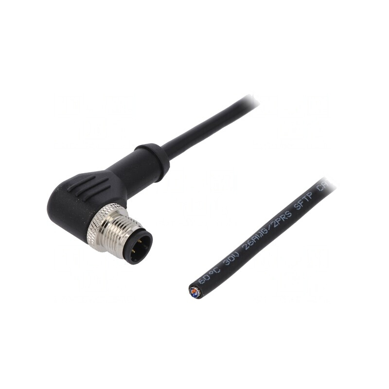 Mufă M12 4-PIN Ethernet IP65/IP67 250V 4A pentru Cabluri | Electronic-mag.ro | Componente Electronice