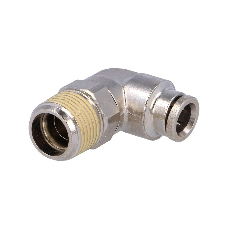 Conector Push-in Unghi Alamă Nichelată BSP 3/8" | Electronic-mag.ro | Componente Electronice