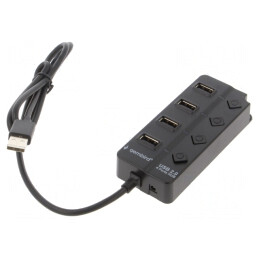 Hub USB 4 Porturi cu Întrerupător USB 2.0 | Electronic-mag.ro | Componente Electronice