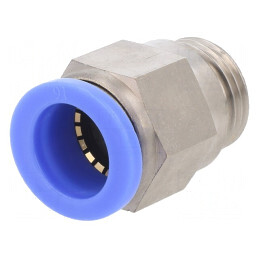 Racord Push-In Alamă Nichelată 15bar BLUELINE | Electronic-mag.ro | Componente Electronice