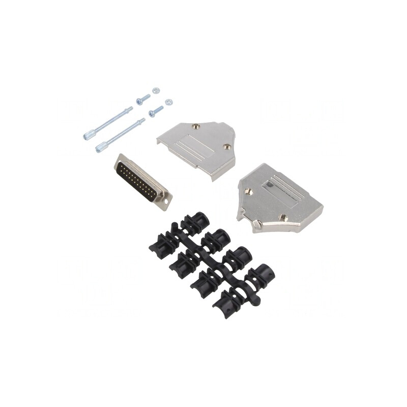 D-Sub 25-Pin Mufă Tată Kit Complet pentru Lipire | Electronic-mag.ro | Componente Electronice