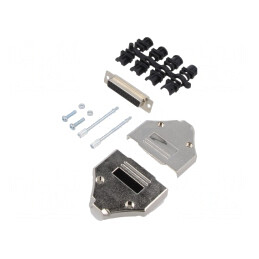 Mufă D-Sub 25 PIN Mamă pe Cablu - Set Complet | Electronic-mag.ro | Componente Electronice