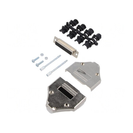 Mufă D-Sub 25 PIN Mamă pe Cablu - Set Complet | Electronic-mag.ro | Componente Electronice