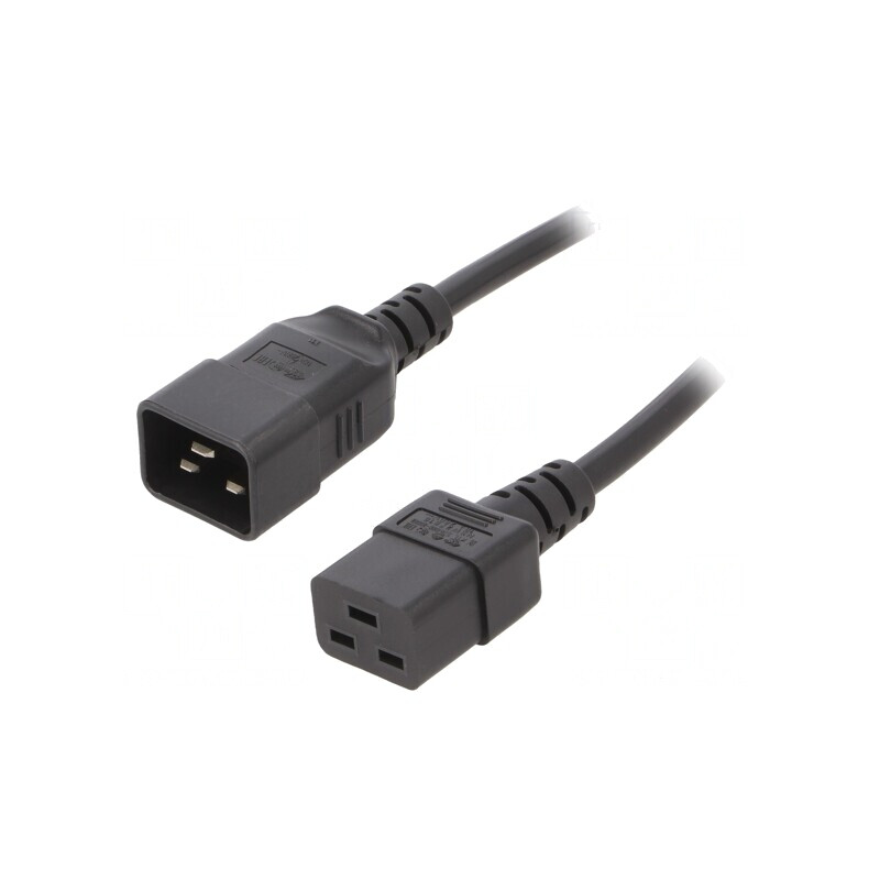 Cablu Alimentare 3m IEC C19 Mamă la IEC C20 Tată 16A Negru | Electronic-mag.ro | Componente Electronice Cablu Alimentare 3m IEC C19 Mamă la IEC C20 Tată 16A Negru | Electronic-mag.ro | Componente Electronice