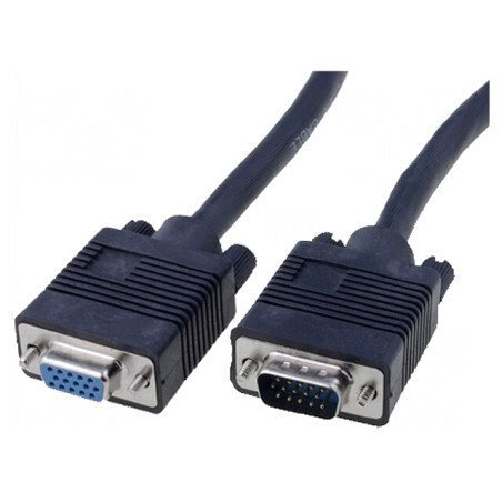 Cablu D-Sub 15 pini HD Negru 1,8m | Electronic-mag.ro | Componente Electronice