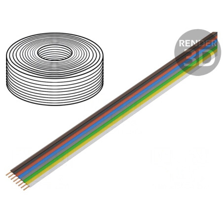 Cablu bandă FBK Toy 8x0,14mm2 Cu PVC 5m 250V | Electronic-mag.ro | Componente Electronice