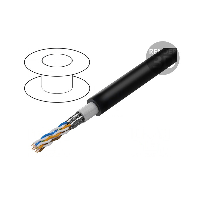 Cablu ETHERLINE® ROBUST 4x2x23AWG Negru 8,7mm | Electronic-mag.ro | Componente Electronice Cablu ETHERLINE® ROBUST 4x2x23AWG Negru 8,7mm | Electronic-mag.ro | Componente Electronice